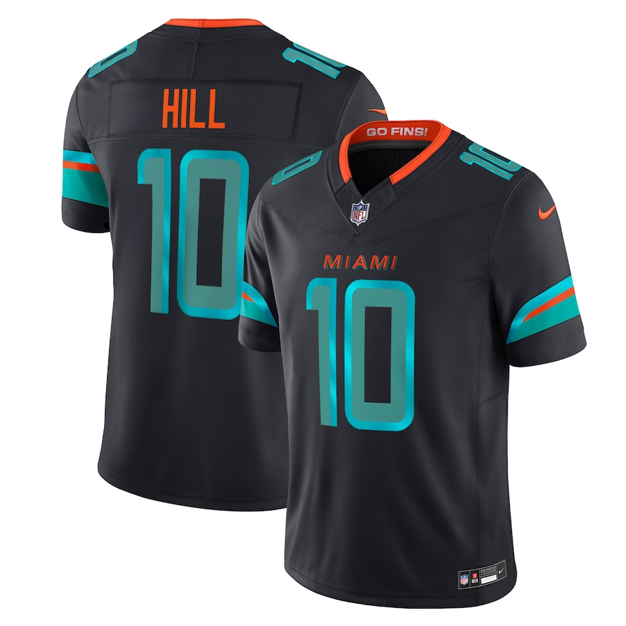 Men Miami Dolphins 10 Hill Nike 2025 Blue Limited Nike NFL Jersey 002